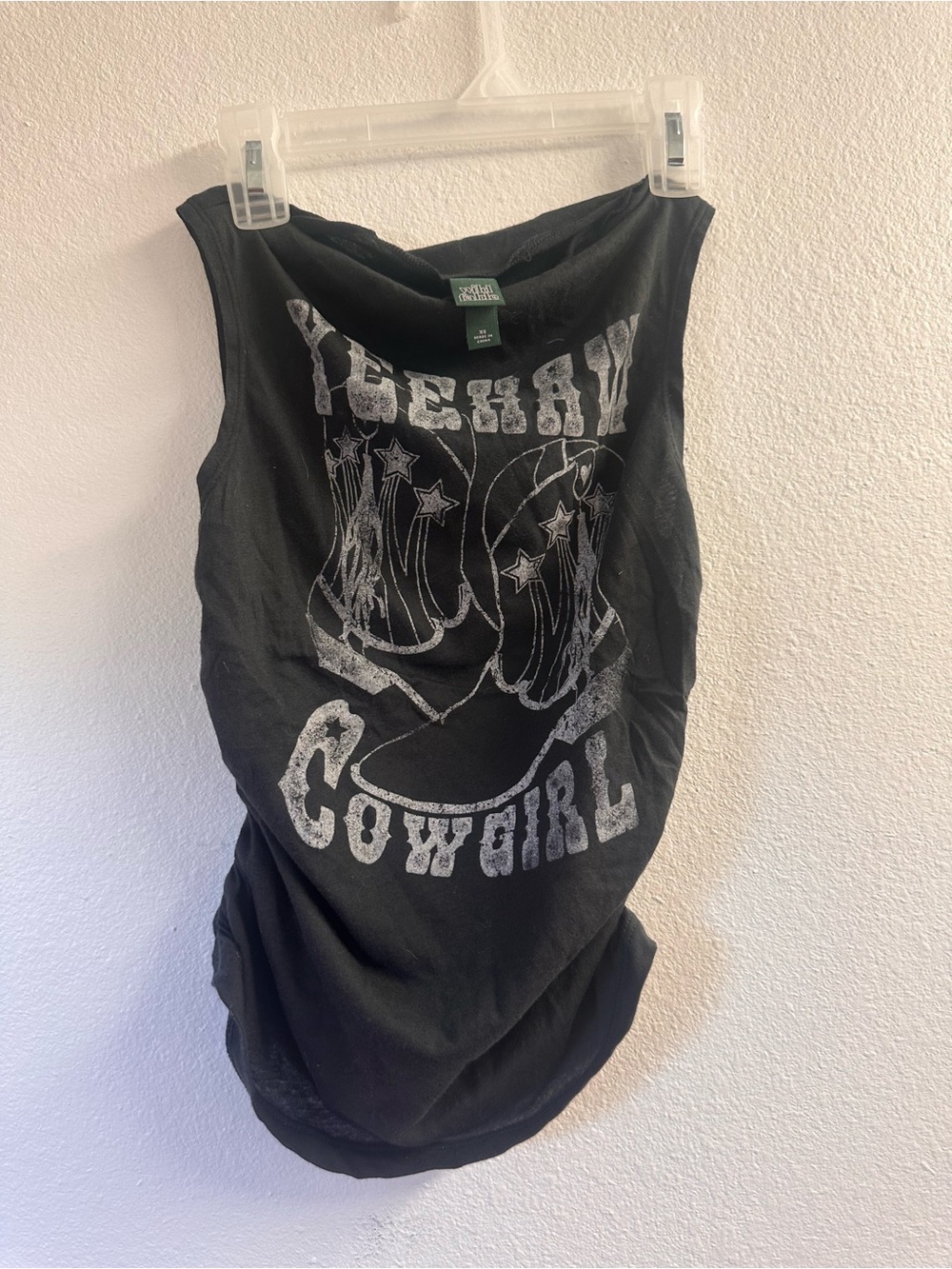 Black 'Rebel Cowgirl' Graphic Tank